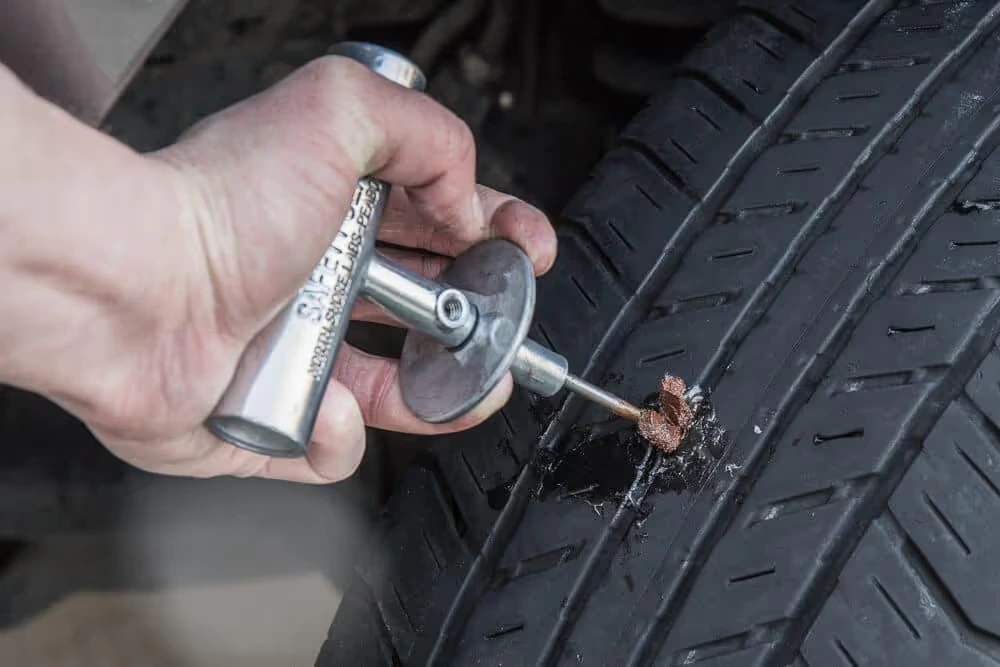 Mid Ohio Mobile Mechanic Plugging Tire