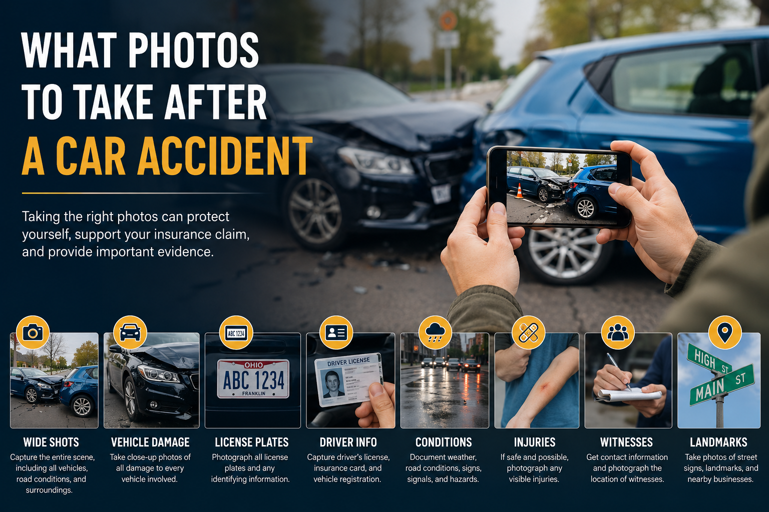 Mid Ohio Mobile Mechanic What photos to take after an accident