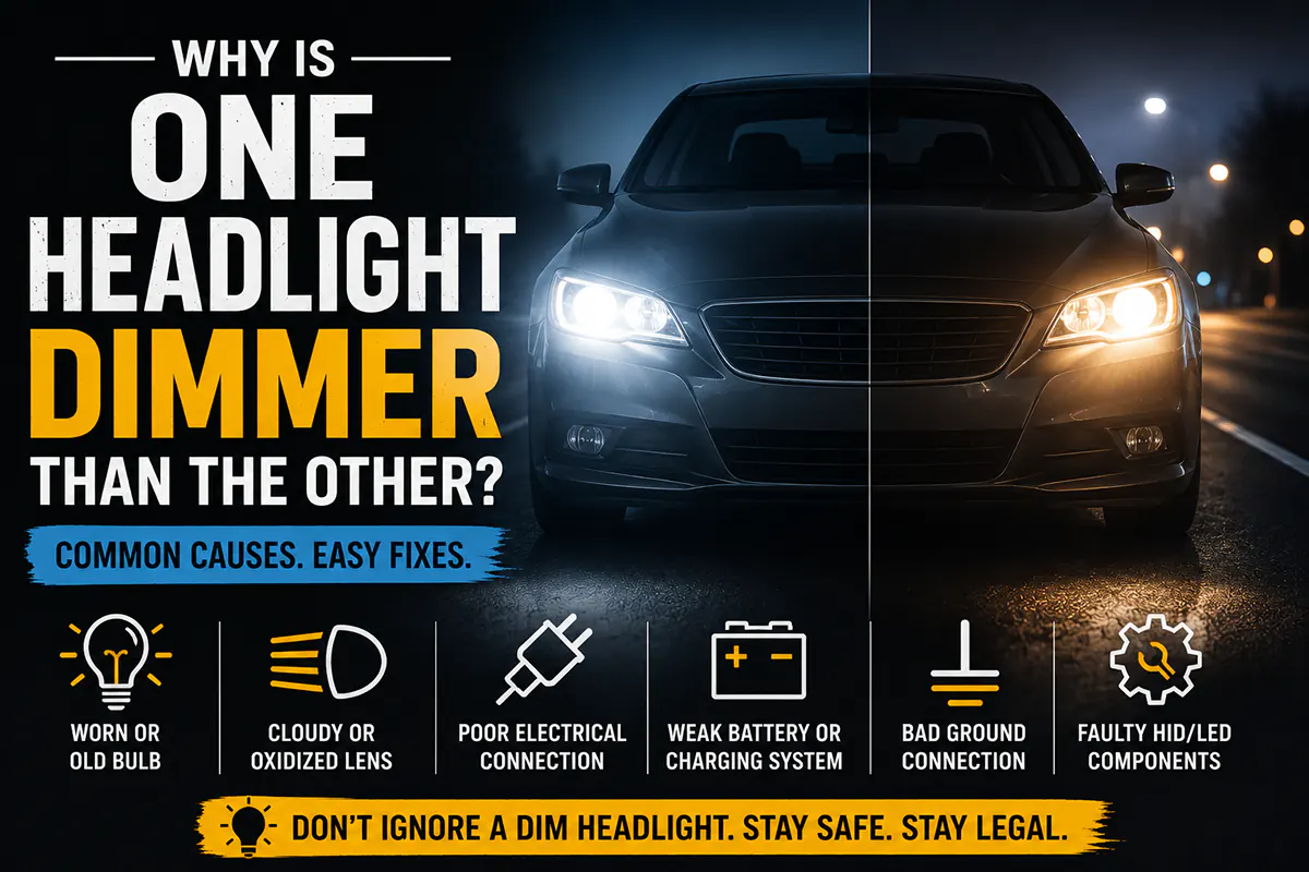 Why Is One Headlight Dimmer Than the Other