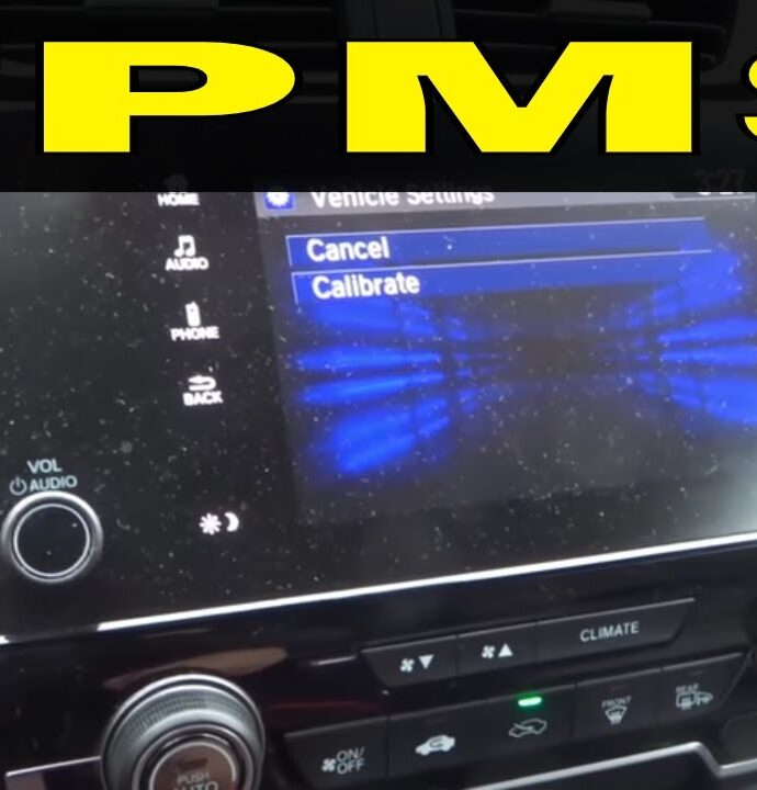 Honda TPMS calibration — Steps to perform a calibration