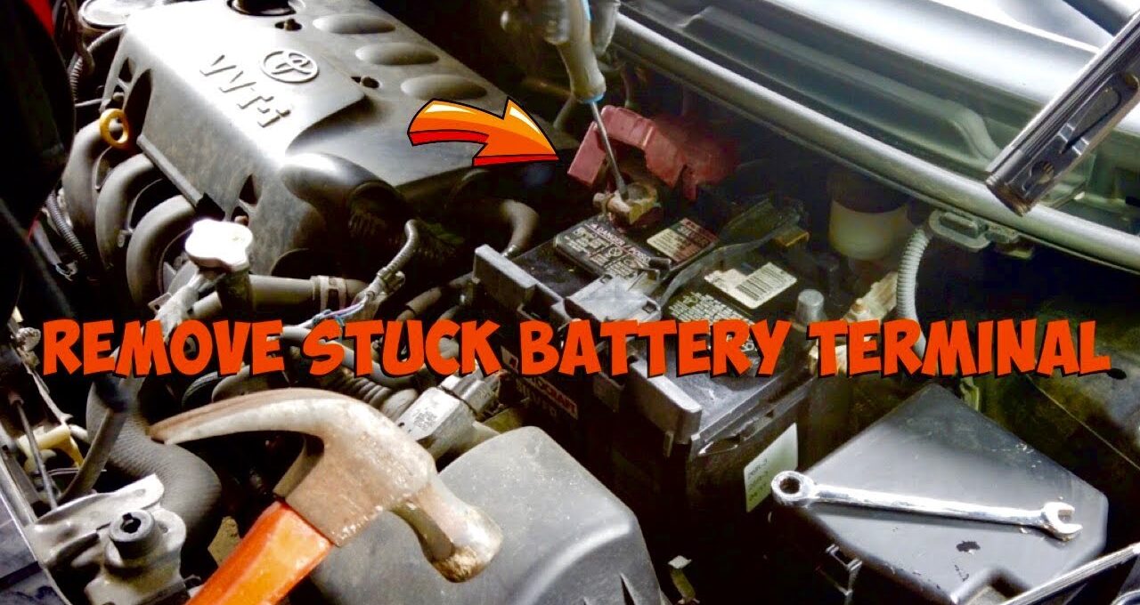Learn how to remove a stuck battery terminal